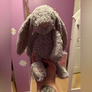 Jellycat silver blossom bunny